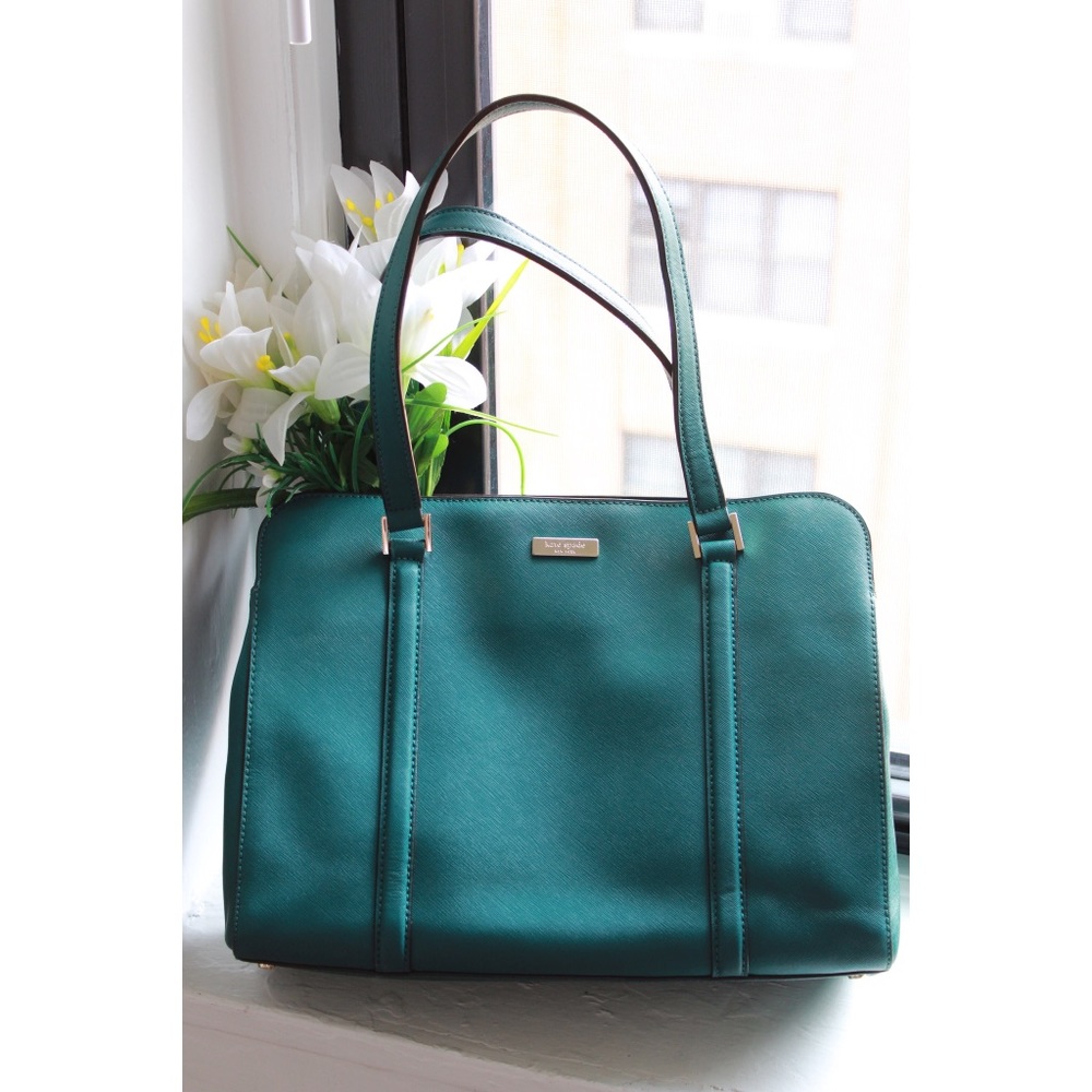 Kate Spade Newbury Lane Cadene Satchel Teal Green